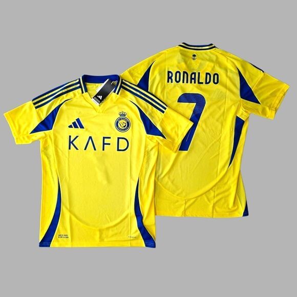 Al Nassr FC 24/25 Cristiano Ronaldo Adidas Home Authentic Jersey Yellow M JP0459 - Picture 1 of 15